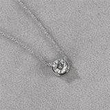 Moissanite Necklace 925 Sterling Silver Pendant D Moissanita Necklaces