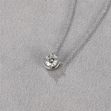 Moissanite Necklace 925 Sterling Silver Pendant D Moissanita Necklaces