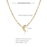 Emerald Heart Necklace 925 Sterling Silver Initial Pendant Long Chain