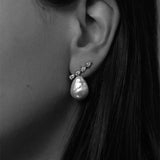Emerald Pearl Earrings Silver 925 Women Drop Earrings Accessories 18K Jewelry