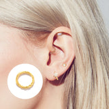 925 Sterling Silver CZ Ear Hoop Round Earrings