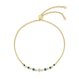 925 Silver Rainbow Zircon Charm Bracelet