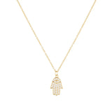 925 Silver Zircon Hand Pendant Necklace For Women