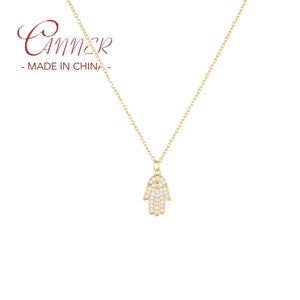 925 Silver Zircon Hand Pendant Necklace For Women