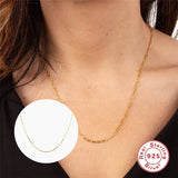 925 Sterling Silver Classic Paperclip Chain Necklace