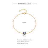 Evil Eyes Bracelet Women 925 Silver Jewelry Gift Wedding Party Wear Christmas