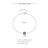 Evil Eyes Bracelet Women 925 Silver Jewelry Gift Wedding Party Wear Christmas