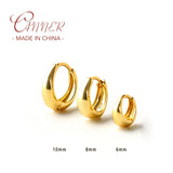 925 Sterling Silver Hoop Earring For Women Mutiple Size Round Circle Earrings
