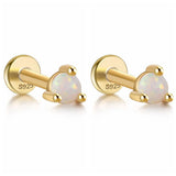 925 Silver Cartilage Flat Back Ear Stud Earrings for Women