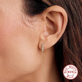 925 Silver Tassel Dangle Earrings for Women Fine Jewelry