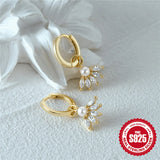 Compact Pearl Earrings Micro Horse Eye Zircon Earrings For Women