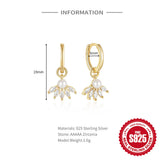 Compact Pearl Earrings Micro Horse Eye Zircon Earrings For Women