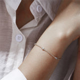 925 Sterling Silver Zircon Bracelet for Women Wedding Party Christmas