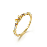 Colorful Zircon 925 Silver Star Butterfly Flower Ring for Women