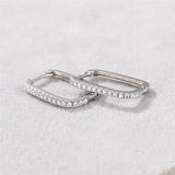 D Moissanite Earring for Women Micro Inlaid U-shaped Earrings