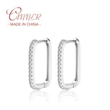 D Moissanite Earring for Women Micro Inlaid U-shaped Earrings