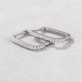 D Moissanite Earring for Women Micro Inlaid U-shaped Earrings