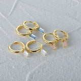 925 Silver Colorful Zircon Drop Earring for Lovers' Wedding