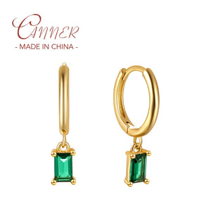 925 Silver Hoop Earrings with Zircon For Women