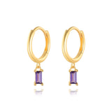 925 Silver Hoop Earrings with Zircon For Women