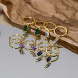 925 Silver Hoop Earrings with Zircon For Women