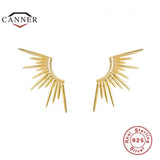 925 Silver Geometric Ear Studs for Women Fine Jewelry