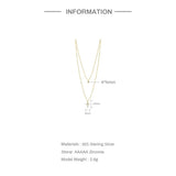 925 Silver Cross Pendant Necklace with Zircon