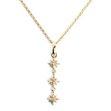 Zircon Crystal Charm Choker Necklace 925 Sterling Silver for Women