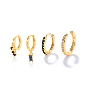 Eye Star Lock Flower Earring Set for Women Y2K Jewelry