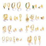Eye Star Lock Flower Earring Set for Women Y2K Jewelry