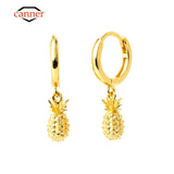 925 Silver Pineapple Pendant Drop Earrings Women Dangle Huggie Jewelry