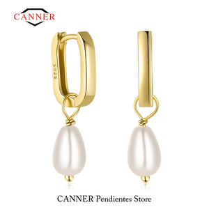925 Silver Pearl Long Earrings String Drop Women Wedding Party