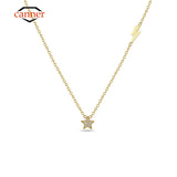 Turquoise Zircon Pendant Chain Necklace 925 Sterling Silver Women's Fine Jewelry