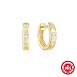 Zircon Snake Stud Earrings Sterling Silver Animal Jewelry