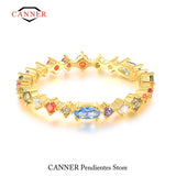 Colorful CZ Ring 925 Silver Plated Wedding Ring for Women Fine Jewelry Anillos