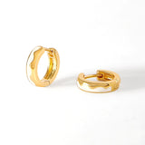 Colorful Wave Enamel 925 Sterling Silver Hoop Earrings for Women