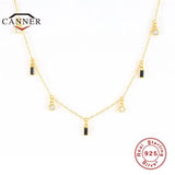 Colorful Zircon 925 Sterling Silver Necklace for Women Party Wedding