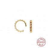 925 Sterling Silver Geometry Rivets Earrings Hoops for Women