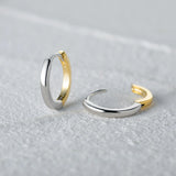 925 Silver Round Hoop Earrings for Cartilage Piercing