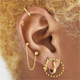 925 Silver Round Hoop Earrings for Cartilage Piercing