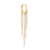 Long Short Wire Tassel Chain Pendant Earrings 925 Sterling Silver