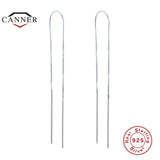 Long Tassel Chain 925 Sterling Silver Earrings