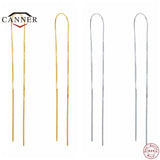 Long Tassel Chain 925 Sterling Silver Earrings