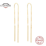 Long Tassel Chain 925 Sterling Silver Earrings