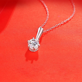 Moissanite Necklace 925 Sterling Silver Pendant Clavicle Chain Necklaces