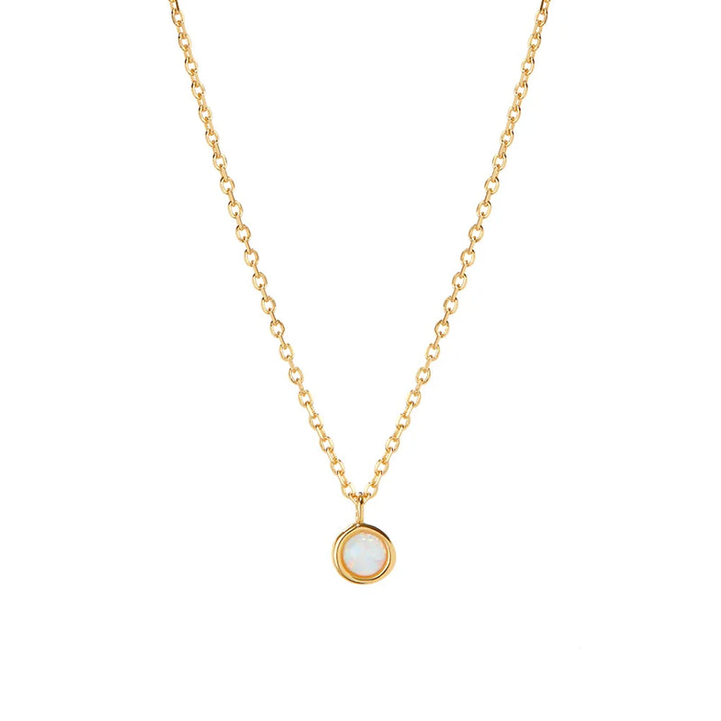 925 Silver Opal Necklace Women's Wedding Jewelry