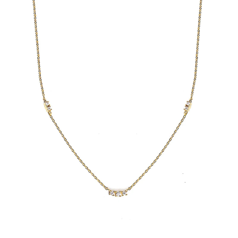 925 Silver Zirconia Chain Necklaces For Women Wedding
