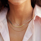 925 Silver Zirconia Chain Necklaces For Women Wedding