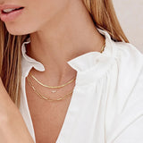 925 Silver Zirconia Chain Necklaces For Women Wedding