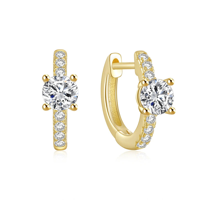925 Silver Hoop Earrings Romantic Wedding Jewelry
